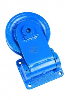 Staalkabelschijf met scharnierend geleider