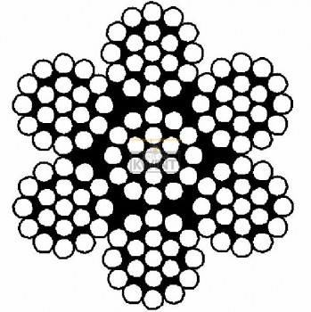 Staalkabels 7X19 1960N verzinkt droog