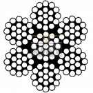 Staalkabels 7X19 1960N verzinkt droog