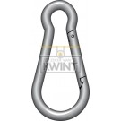 Karabijnhaken met knik (RVS)