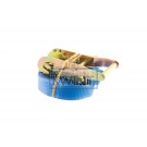 Sjorbanden 25mm blauw 1 delig met open ratel